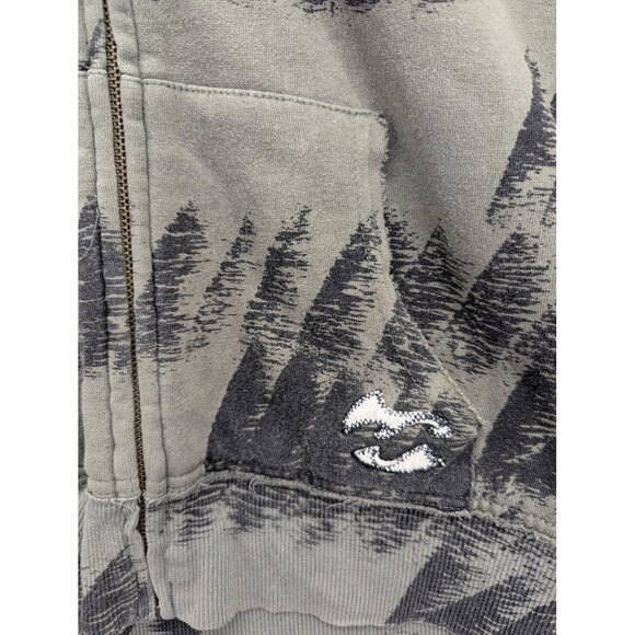 Billabong Hoodie Mens Large Sherpa Lined Full Zip Vintage Style Jacket Y2K Boho - Picture 3 of 8
